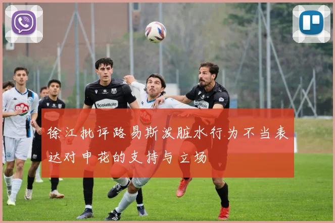 徐江批评路易斯泼脏水行为不当表达对申花的支持与立场